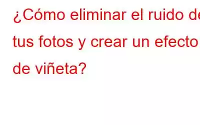 ¿Cómo eliminar el ruido de tus fotos y crear un efecto de viñeta?