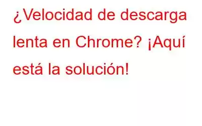 ¿Velocidad de descarga lenta en Chrome? ¡Aquí está la solución!