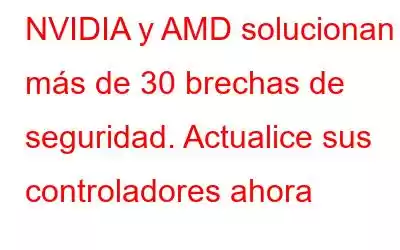 NVIDIA y AMD solucionan más de 30 brechas de seguridad. Actualice sus controladores ahora