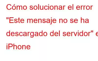 Cómo solucionar el error 