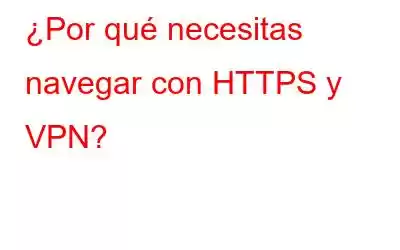 ¿Por qué necesitas navegar con HTTPS y VPN?