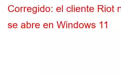 Corregido: el cliente Riot no se abre en Windows 11