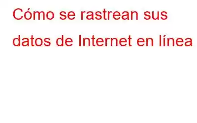 Cómo se rastrean sus datos de Internet en línea