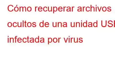 Cómo recuperar archivos ocultos de una unidad USB infectada por virus