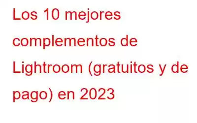 Los 10 mejores complementos de Lightroom (gratuitos y de pago) en 2023