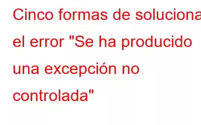 Cinco formas de solucionar el error 