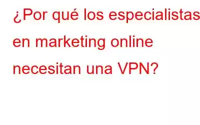 ¿Por qué los especialistas en marketing online necesitan una VPN?