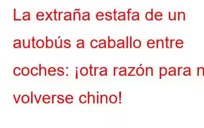 La extraña estafa de un autobús a caballo entre coches: ¡otra razón para no volverse chino!