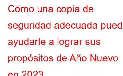 Cómo una copia de seguridad adecuada puede ayudarle a lograr sus propósitos de Año Nuevo en 2023