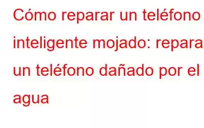 Cómo reparar un teléfono inteligente mojado: reparar un teléfono dañado por el agua