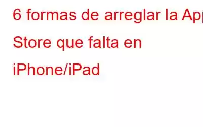 6 formas de arreglar la App Store que falta en iPhone/iPad