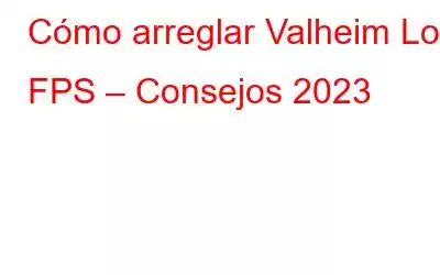 Cómo arreglar Valheim Low FPS – Consejos 2023