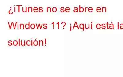 ¿iTunes no se abre en Windows 11? ¡Aquí está la solución!