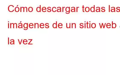 Cómo descargar todas las imágenes de un sitio web a la vez