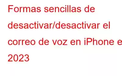 Formas sencillas de desactivar/desactivar el correo de voz en iPhone en 2023