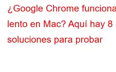 ¿Google Chrome funciona lento en Mac? Aquí hay 8 soluciones para probar