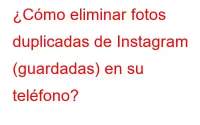 ¿Cómo eliminar fotos duplicadas de Instagram (guardadas) en su teléfono?