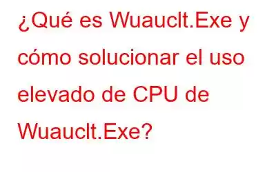 ¿Qué es Wuauclt.Exe y cómo solucionar el uso elevado de CPU de Wuauclt.Exe?