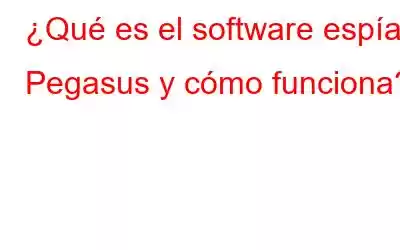 ¿Qué es el software espía Pegasus y cómo funciona?