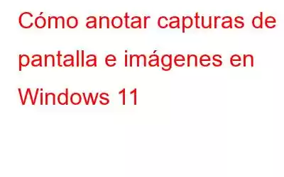 Cómo anotar capturas de pantalla e imágenes en Windows 11