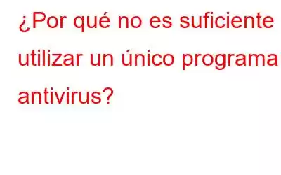 ¿Por qué no es suficiente utilizar un único programa antivirus?