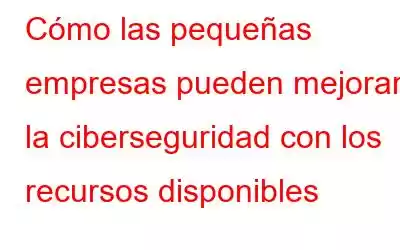 Cómo las pequeñas empresas pueden mejorar la ciberseguridad con los recursos disponibles