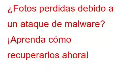 ¿Fotos perdidas debido a un ataque de malware? ¡Aprenda cómo recuperarlos ahora!