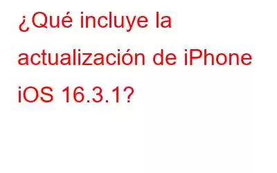 ¿Qué incluye la actualización de iPhone iOS 16.3.1?