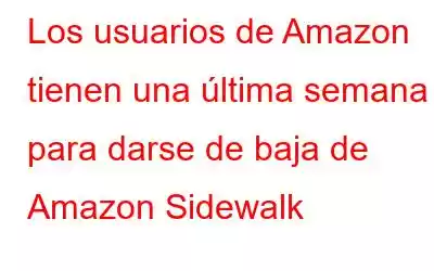 Los usuarios de Amazon tienen una última semana para darse de baja de Amazon Sidewalk