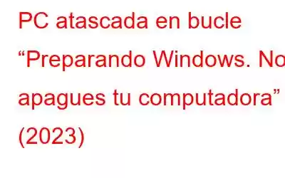 PC atascada en bucle “Preparando Windows. No apagues tu computadora” (2023)