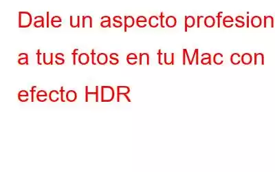 Dale un aspecto profesional a tus fotos en tu Mac con efecto HDR