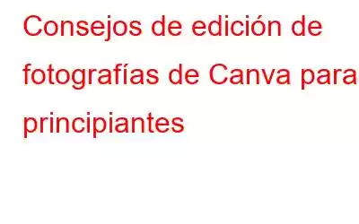 Consejos de edición de fotografías de Canva para principiantes