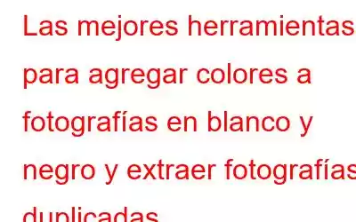 Las mejores herramientas para agregar colores a fotografías en blanco y negro y extraer fotografías duplicadas