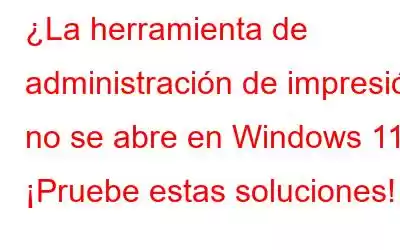 ¿La herramienta de administración de impresión no se abre en Windows 11? ¡Pruebe estas soluciones!