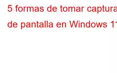 5 formas de tomar capturas de pantalla en Windows 11