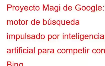 Proyecto Magi de Google: motor de búsqueda impulsado por inteligencia artificial para competir con Bing