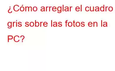 ¿Cómo arreglar el cuadro gris sobre las fotos en la PC?