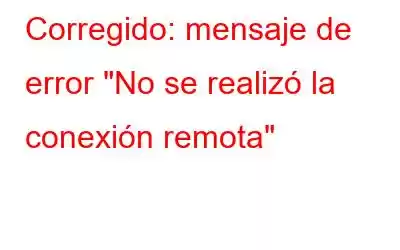 Corregido: mensaje de error 