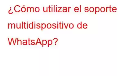 ¿Cómo utilizar el soporte multidispositivo de WhatsApp?