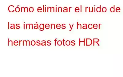 Cómo eliminar el ruido de las imágenes y hacer hermosas fotos HDR