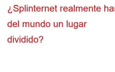 ¿Splinternet realmente hará del mundo un lugar dividido?