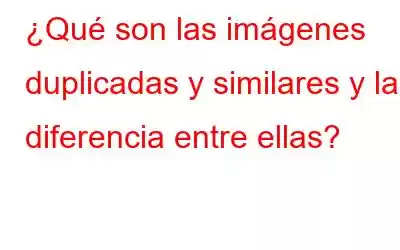 ¿Qué son las imágenes duplicadas y similares y la diferencia entre ellas?