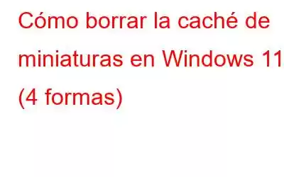 Cómo borrar la caché de miniaturas en Windows 11 (4 formas)