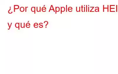 ¿Por qué Apple utiliza HEIF y qué es?